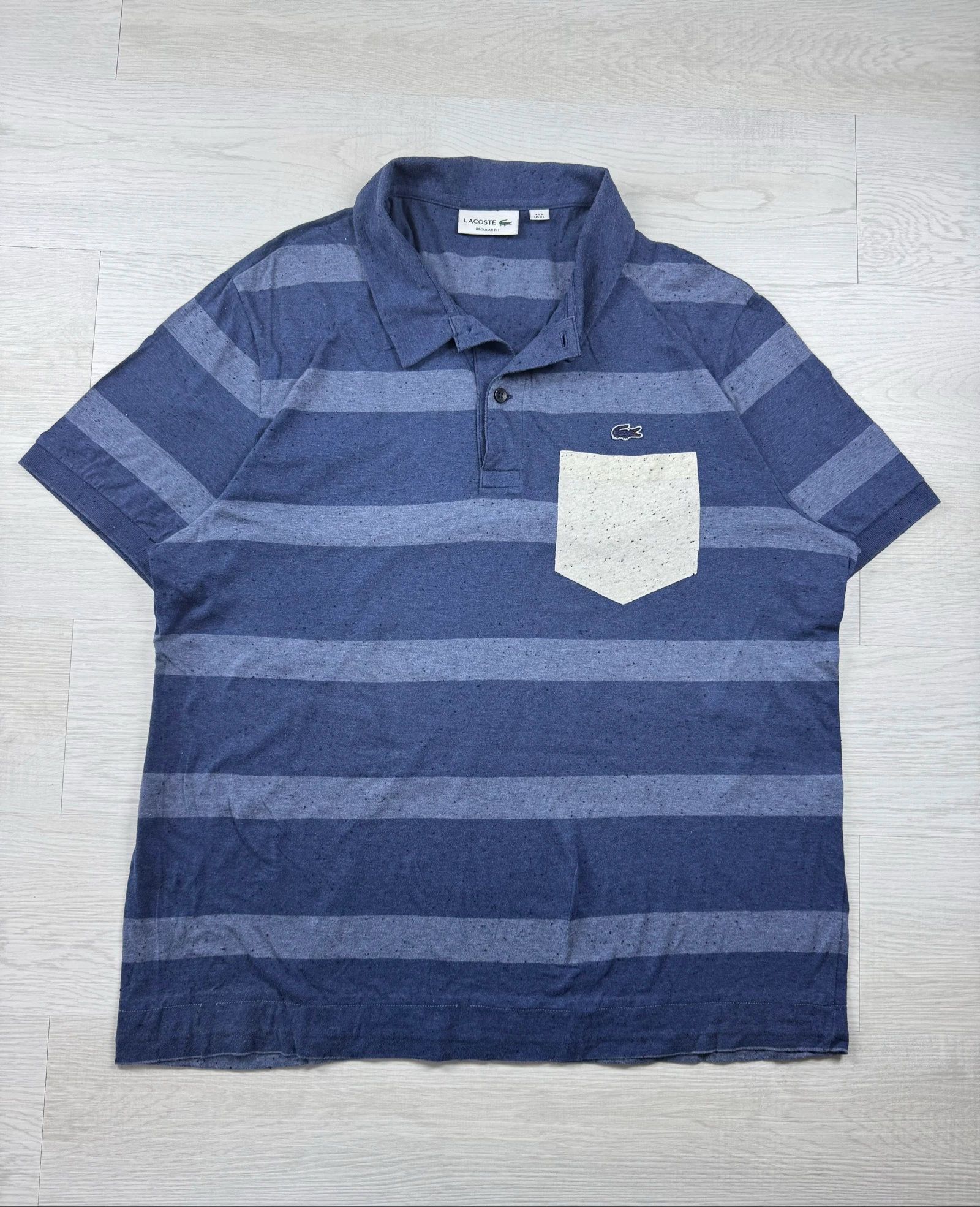 Lacoste Regular Fit Striped Polo Shirt XL Blue Pocket – photo 4